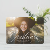 卒業生シンプル業本位卒業 案内状 (スタンド正面)