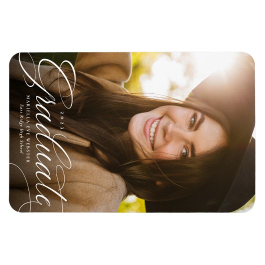 卒業生シンプル生縦型卒業磁石 マグネット (横)