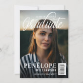 卒業生スクリプトフォトマガジン 卒業式 招待状 (正面)