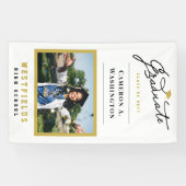 卒業生スタイリッシュ脚本1枚写真卒業パーティー 横断幕 (横)