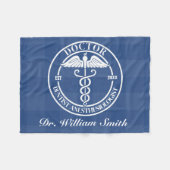 卒業生パーソナライズされたに対する医師ギフト フリースブランケット (正面(横))