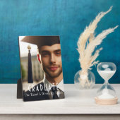 卒業生パーソナライズされた用フォトグラス卒業記念品 フォトプラーク (側面)