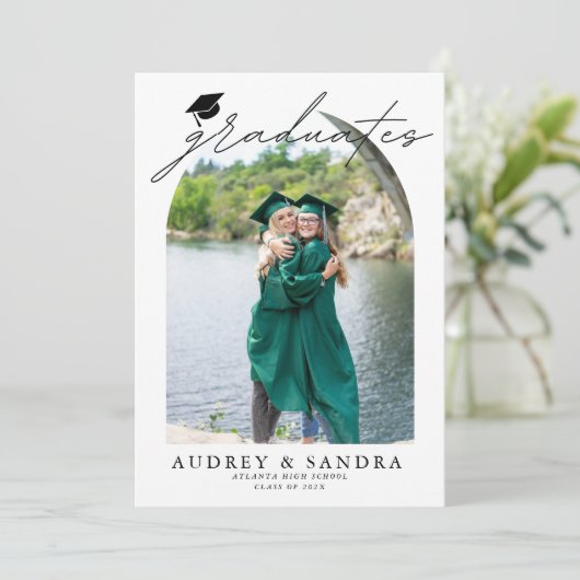 卒業生モダンが卒業発表を重ねる 案内状 (スタンド正面)