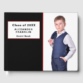 卒業生モダンのクラスの写真のパーソナライズ ゲストブック