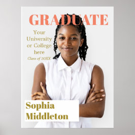 卒業生モダンのヘッドライン写真の投稿 ポスター