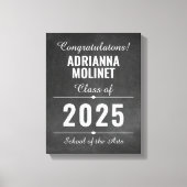 卒業生モダンのポスター キャンバスプリント (正面)