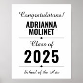 卒業生モダンのポスター ポスター (正面)