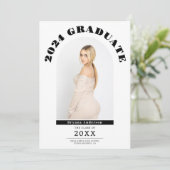 卒業生モダンの写真発表 招待状 (スタンド正面)