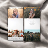 卒業生モダンの写真 三つ折り案内状