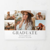 卒業生モダンの写真 三つ折り案内状 (カバー)