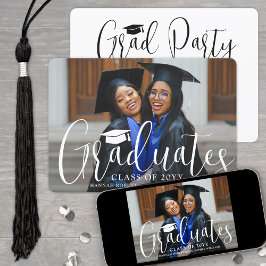 卒業生モダンの写真 招待状