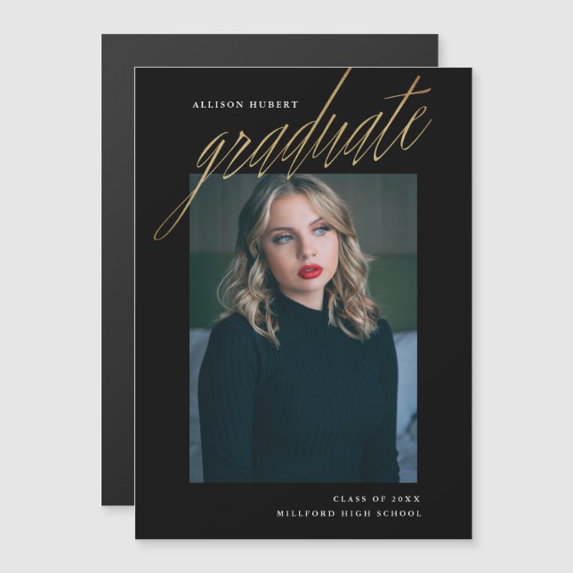 卒業生モダンの卒業発表 (正面/裏面)