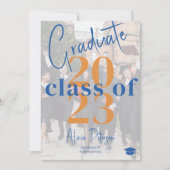 卒業生モダンの台本2枚の写真 案内状 (正面)