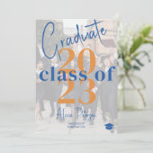 卒業生モダンの台本2枚の写真 案内状 (スタンド正面)