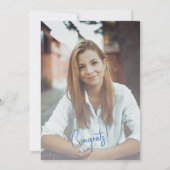 卒業生モダンの台本2枚の写真 案内状 (裏面)