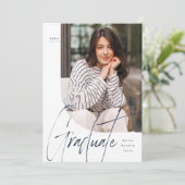 卒業生モダンの海軍一写真卒業 招待状 (スタンド正面)