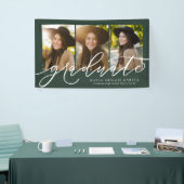 卒業生モダンの脚本3名フォトグリーン 横断幕 (トレードショー)