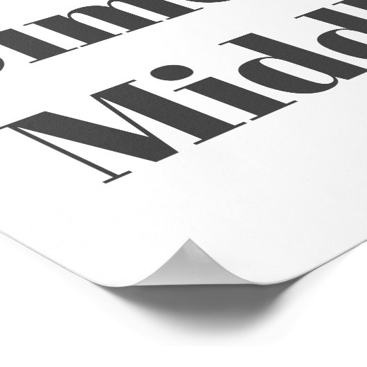 卒業生モダンの黒いヘッドライン写真 ポスター (角)