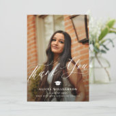 卒業生モダンの2人の写真卒業 サンキューカード (スタンド正面)