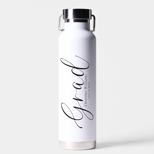 卒業生モダンエレガントの卒業式 ウォーターボトル (正面)