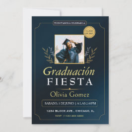 卒業生モダンエレガントスペインの招待状 招待状