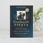 卒業生モダンエレガントスペインの招待状 招待状 (スタンド正面)