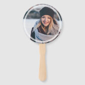 卒業生モダン写真グリーン卒業 ハンドファン (正面)