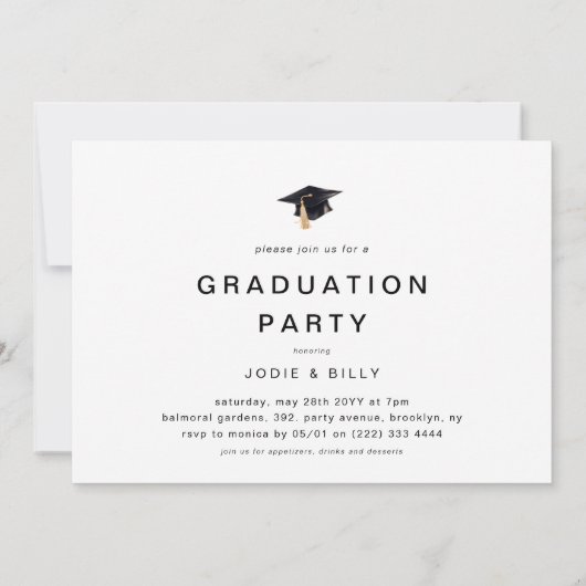 卒業生モダン写真共同卒業会 招待状 (裏面)