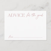 卒業生モダン向けの埃っぽいバラアドバイス エンクロージャーカード (正面)