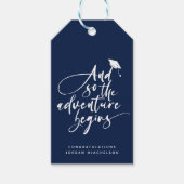 卒業生モダン字書道おめでとう卒業 ギフトタグ (正面)