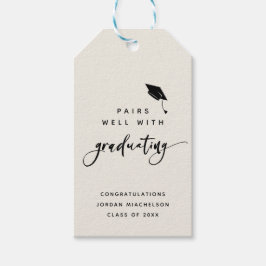 卒業生モダン字書道おめでとう卒業 ギフトタグ