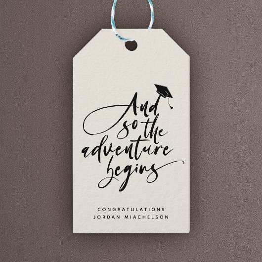 卒業生モダン字書道おめでとう卒業 ギフトタグ