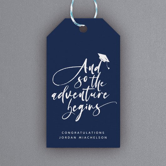 卒業生モダン字書道おめでとう卒業 ギフトタグ