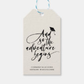 卒業生モダン字書道おめでとう卒業 ギフトタグ (正面)