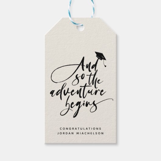 卒業生モダン字書道おめでとう卒業 ギフトタグ (正面)