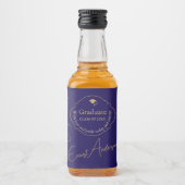 卒業生モダン成（青） リキュールボトルラベル (正面)