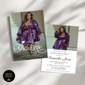 卒業生モダン物2枚の写真卒業パーティー 招待状