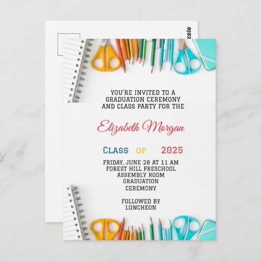 卒業生モダン生幼稚園 ポストカード (正面/裏面)