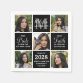 卒業生モダン生5写真部卒業 スタンダードカクテルナプキン (正面)