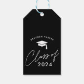 卒業生モダン級の優遇をスクリプト化 ギフトタグ (正面)