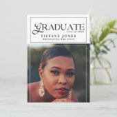 卒業生モダン誌写真卒業 案内状 (スタンド正面)