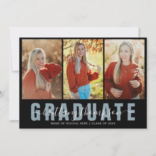 卒業生モダン語3写真部卒業 案内状 (正面)