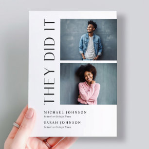 卒業生モダン2名による卒業式パーティー 招待状