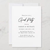 卒業生モダン2名による卒業式パーティー 招待状 (裏面)