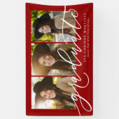 卒業生モダン3名の写真を赤く表示 横断幕 (縦)