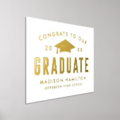 卒業生会へのおめでとう 箔ポスター (レイダウン)