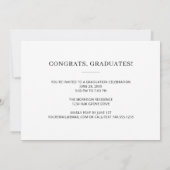 卒業生共同卒業モダンパーティー 招待状 (裏面)