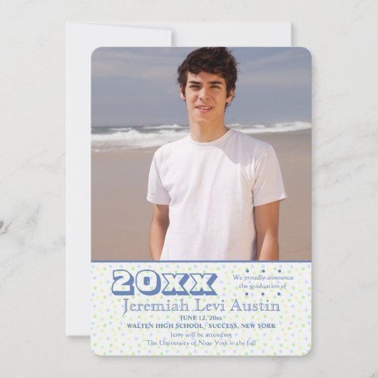 卒業生写真のお知らせ 案内状 (正面)