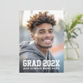 卒業生写真卒業者 サンキューカード (スタンド正面)