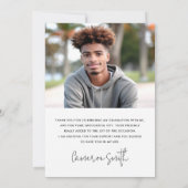 卒業生写真卒業者 サンキューカード (裏面)